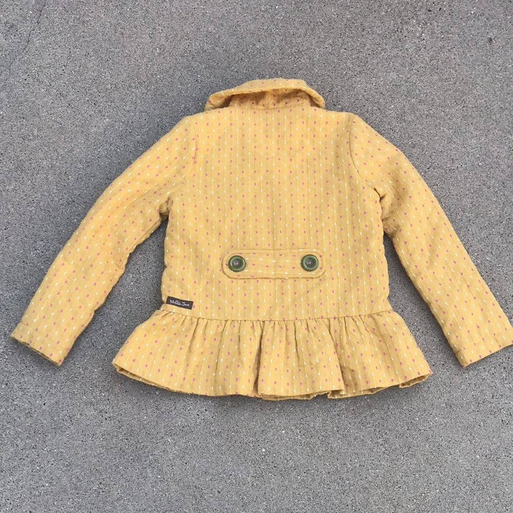 🐲💙 Matilda Jane Mustard Yellow Buttons Down Jacket